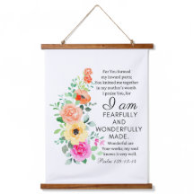 詩編139:13-14素晴らしく作られたフローラルクリスチャン