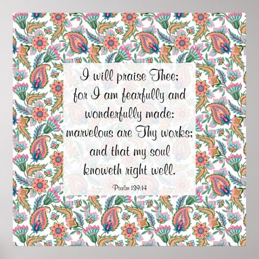 詩編139:14ポスター ポスター (正面)