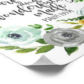 詩編139:14恐ろしく素晴らしく作られたフローラ ポスター (角)