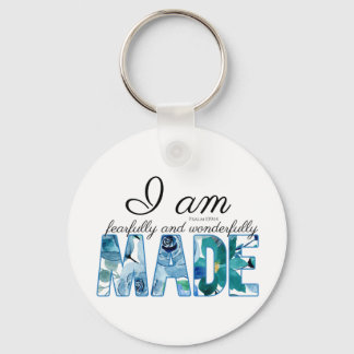 詩編139:14恐ろしく、素晴らしく作られた キーホルダー