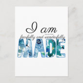 詩編139:14恐ろしく、素晴らしく作られた ポストカード (正面)