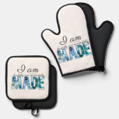 詩編139:14恐ろしく、素晴らしく作られた 鍋つかみ&鍋敷きセット (正面/裏面)