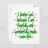 詩編139:14 ポストカード (正面/裏面)