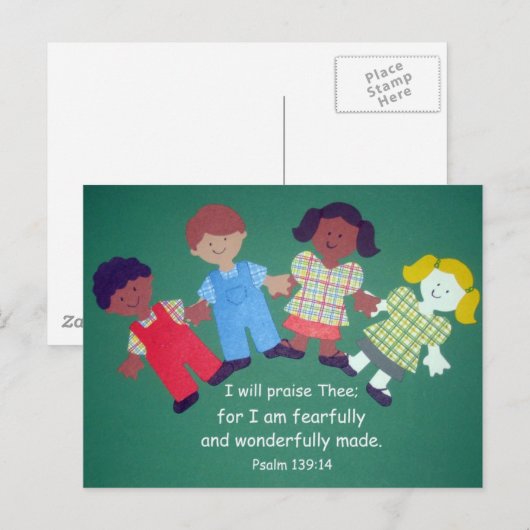 詩編139:14 ポストカード (正面/裏面)