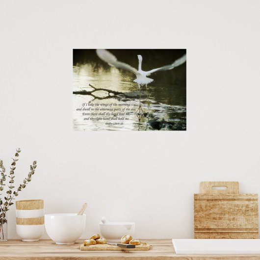 詩編139:9-10 ポスター (キッチン)