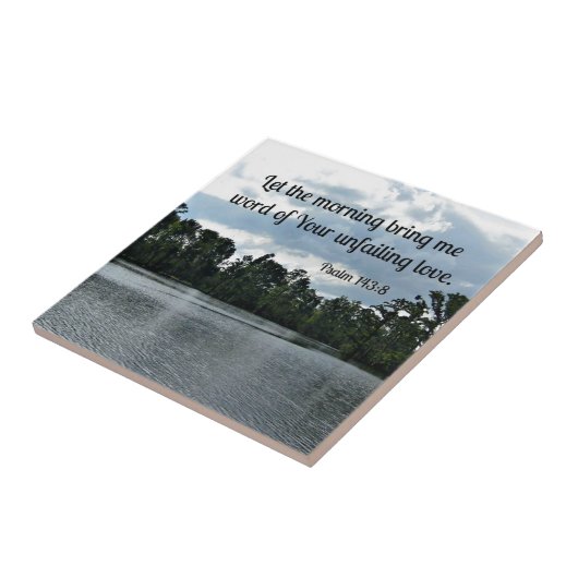 詩編143:8朝に言わせてくれ….. タイル (側面)
