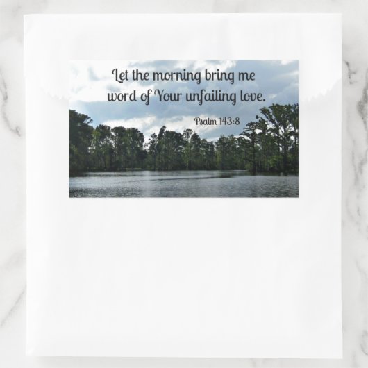 詩編143:8朝に言わせてくれ….. 長方形シール (バッグ)