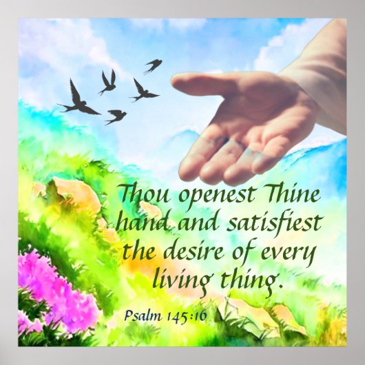 詩編145:16 ポスター (正面)