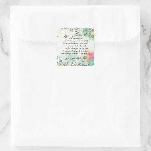 詩編147 スクエアシール (バッグ)