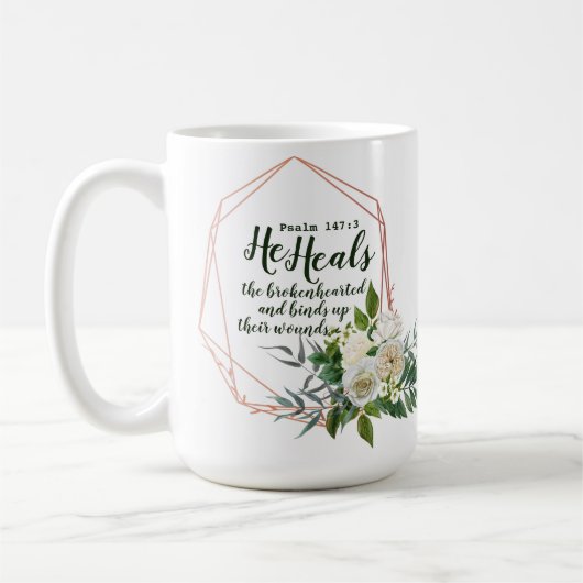 詩編147:3コーヒーマグ コーヒーマグカップ (左)