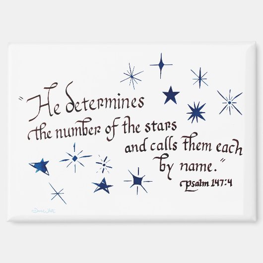 詩編147 4星バイブル聖句クリスチャン マグネット (正面)