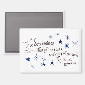 詩編147 4星バイブル聖句クリスチャン マグネット (正面/裏面)