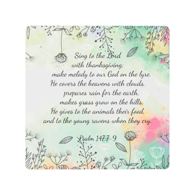 詩編147:7-9 メタルプリント (正面)