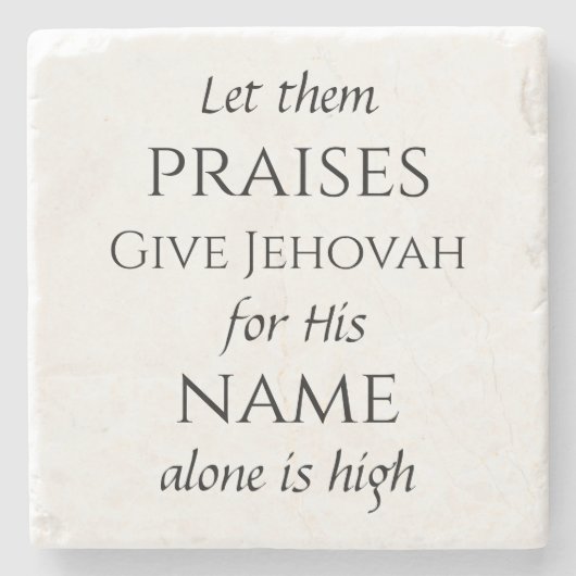 詩編148石コースター5/6 ストーンコースター (正面)