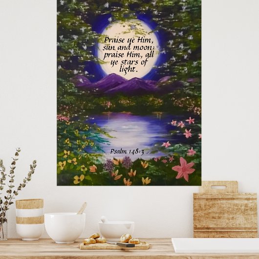 詩編148:3 ポスター (キッチン)