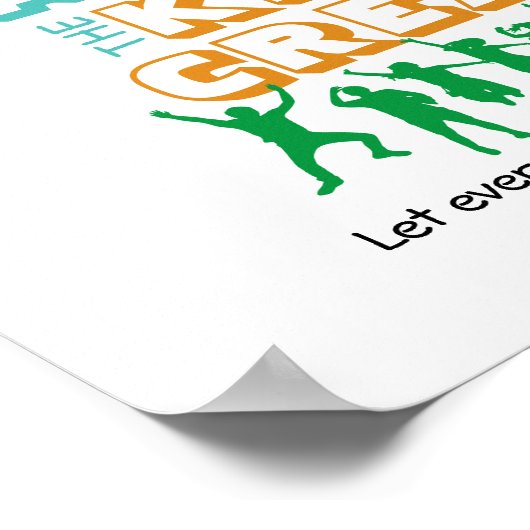 詩編150 |カスタマイズ可能なクリスチャンの主をたたえる ポスター (角)