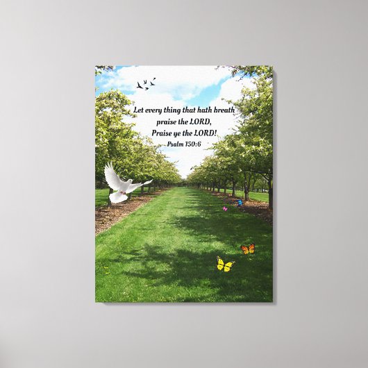 詩編150:6 キャンバスプリント (正面)