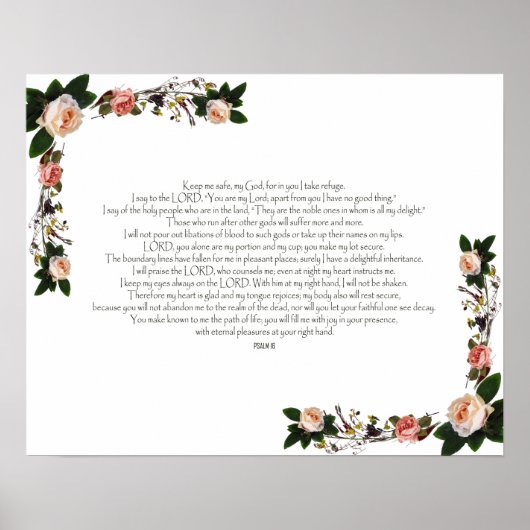 詩編16、聖書の詩、壁の装飾 ポスター (正面)