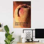 詩編17:8聖なる書物、 経典プリント ポスター (ホームオフィス)