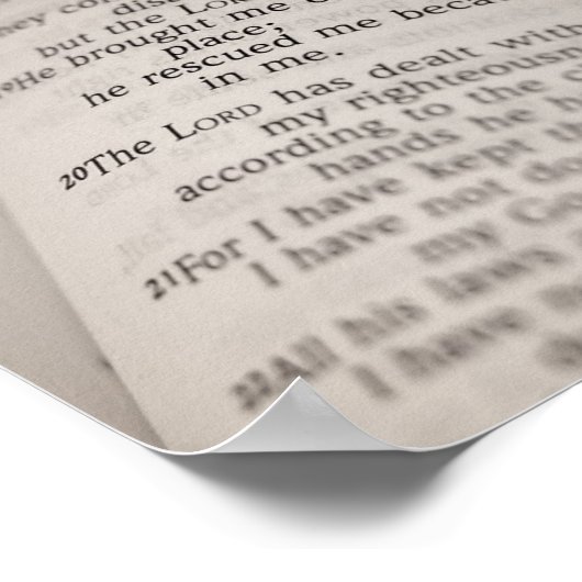 詩編18:19 [プリント] ポスター (角)