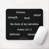 詩編18:1-2 gotGod316l.com マウスパッド (マウス)