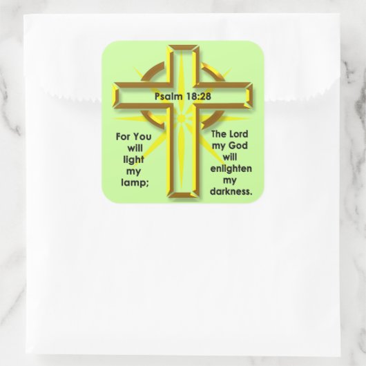 詩編18:28 スクエアシール (バッグ)