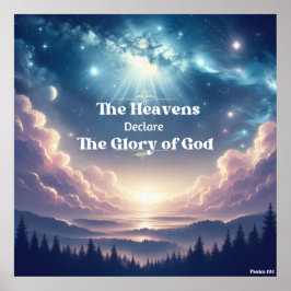 詩編19:1キリスト教のポスター ポスター