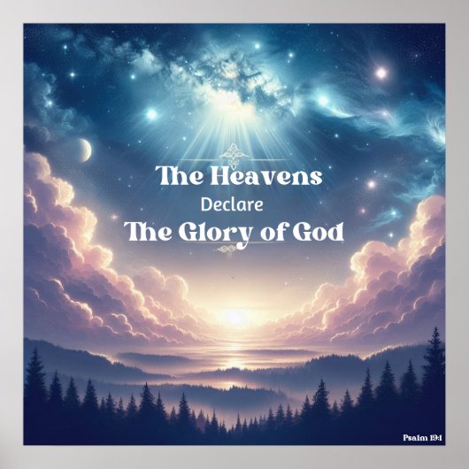 詩編19:1キリスト教のポスター ポスター (正面)