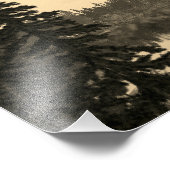 詩編19:1平和な夕日の湖セピア絵を描の フォトプリント            (角)