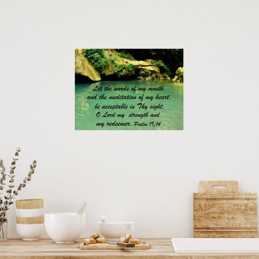 詩編19:14 ポスター (キッチン)