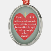詩編19:14 メタルオーナメント (左)