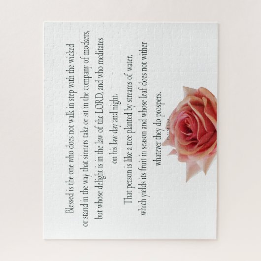 詩編1、昼と夜、水の流れ、 ジグソーパズル (縦)