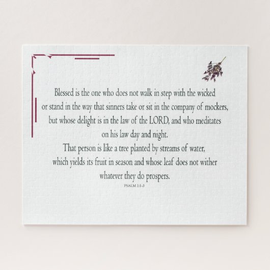 詩編1、昼と夜、水の流れ、 ジグソーパズル (横)