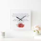 詩編1、昼と夜、水の流れ、 スクエア壁時計 (ホーム)