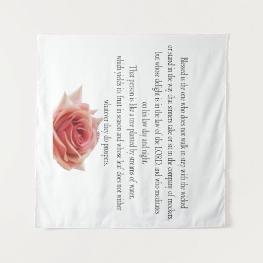 詩編1、昼と夜、水の流れ、 タペストリー (正面(横))