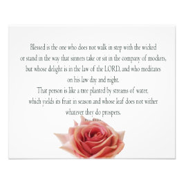 詩編1、昼と夜、水の流れ、 フォトプリント           