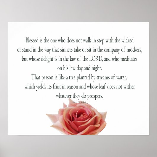 詩編1、昼と夜、水の流れ、 ポスター (正面)