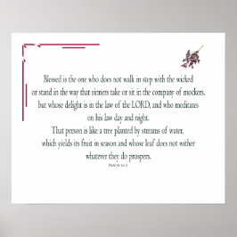 詩編1、昼と夜、水の流れ、 ポスター