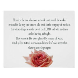 詩編1、昼と夜、水の流れ、 ポスター