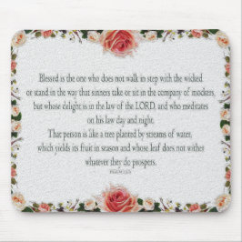 詩編1、昼と夜、水の流れ、 マウスパッド