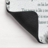 詩編1、歩いて歩くステップ邪悪な、油ブラック&ホワイト、 マウスパッド (コーナー)