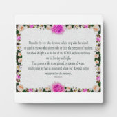 詩編1、油彩効果パープルフローラ フォトプラーク (正面)