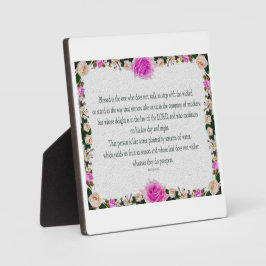 詩編1、油彩効果パープルフローラ フォトプラーク