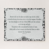 詩編1、油絵、誰がステップで歩いていない ジグソーパズル (横)