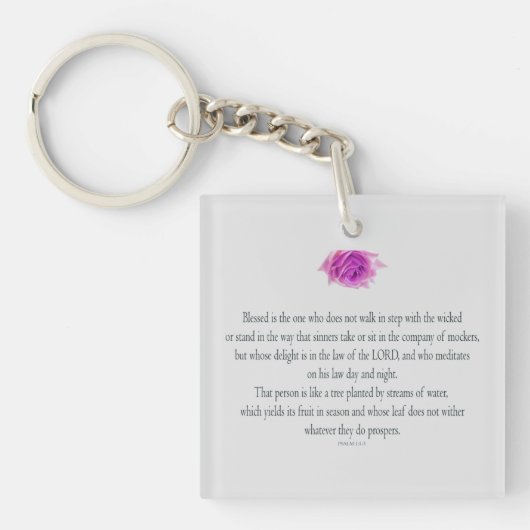 詩編1、花、 キーホルダー (正面)
