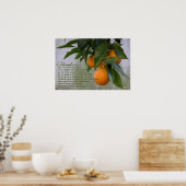 詩編1:1-3聖なる書物、 経典プリント ポスター (キッチン)