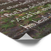 詩編1:1-3聖なる書物、 経典ポスター ポスター (角)