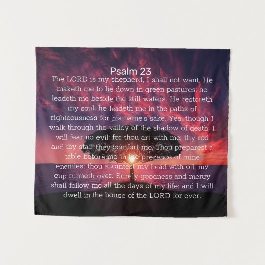 詩編23サンセットツリー タペストリー (正面(横))