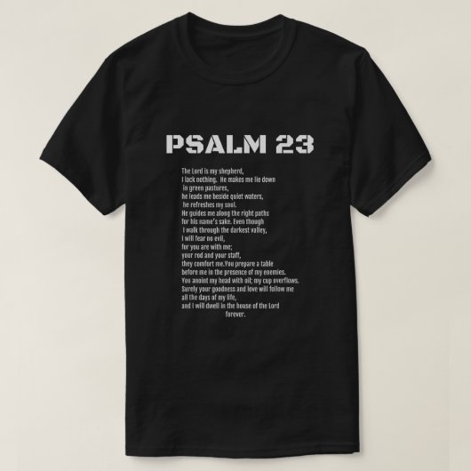 詩編23スピリチュアル Tシャツ (デザイン正面)
