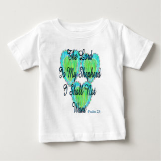 詩編23ハート ベビーTシャツ